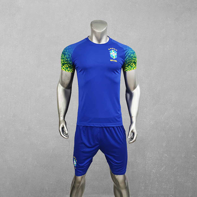 Áo thi đấu đội tuyển Brazil xanh sân khách năm 2022 Áo Thi Đấu Đội Tuyển Brazil Xanh Sân Khách Năm 2022