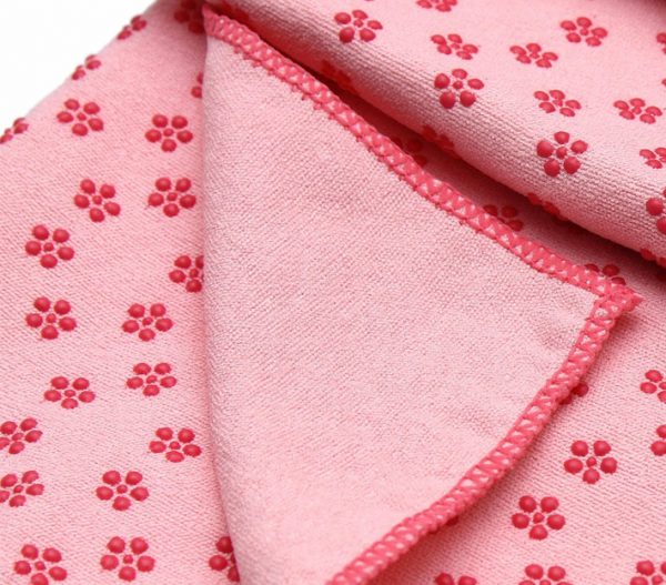khăn trải thảm tập yoga hồng