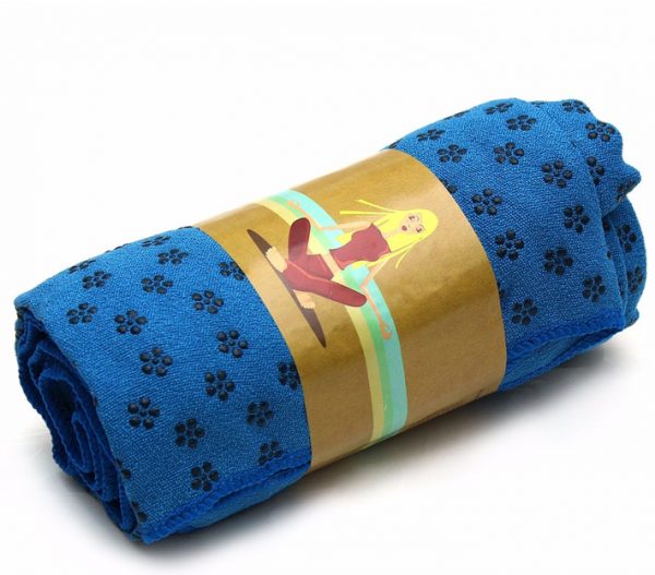 khăn trải thảm tập yoga xanh bích