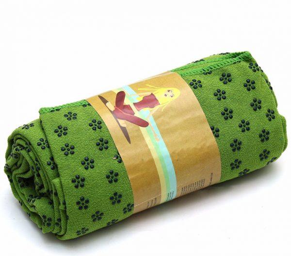 khăn trải thảm tập yoga xanh lá cây