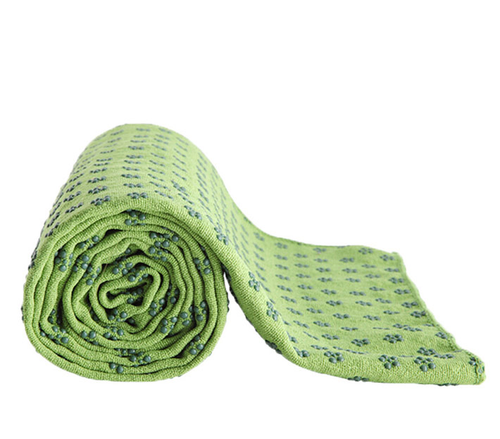 khăn trải thảm tập yoga xanh lá cây