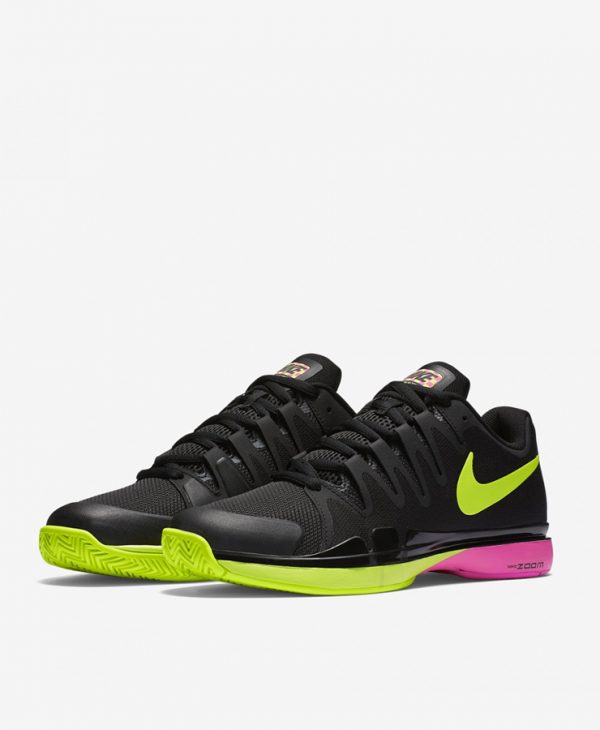 Giày thể thao tennis Nike zoom vapor 9.5 tour Federer đen