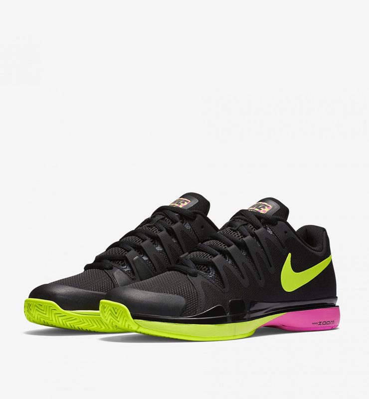 Giày thể thao tennis Nike zoom vapor 9.5 tour Federer đen