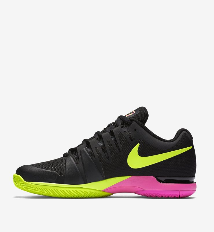 Giày thể thao tennis Nike zoom vapor 9.5 tour Federer đen