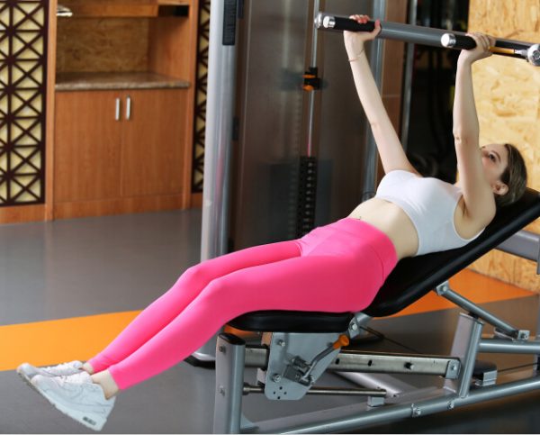 quần legging hồng lưng cao thể thao