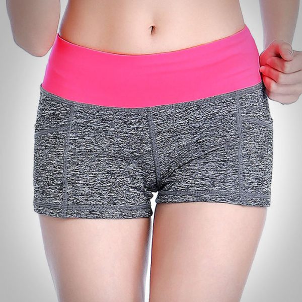 quần short thể thao nữ xám hồng 360s