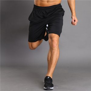 quần short tập gym nam màu đen