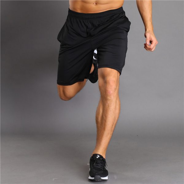 quần short tập gym nam màu đen