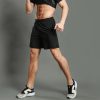 quần short tập gym nam màu đen