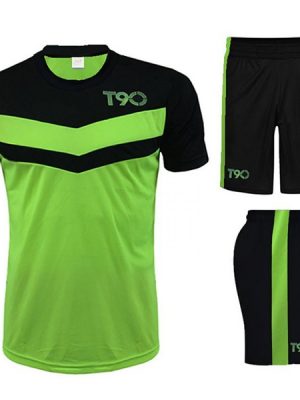 Quần áo bóng đá T90 màu da quang phối đen