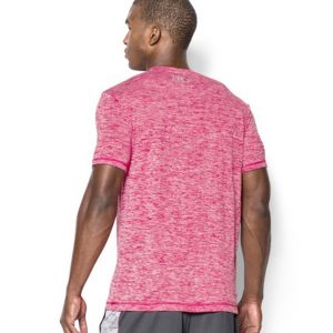 Áo thun thể thao nam Under Armour màu hồng cổ tròn
