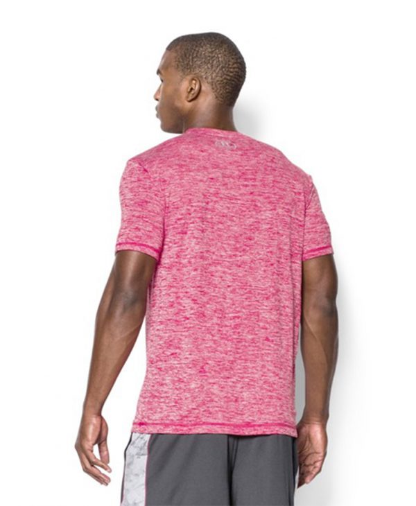 Áo thun thể thao nam Under Armour màu hồng cổ tròn