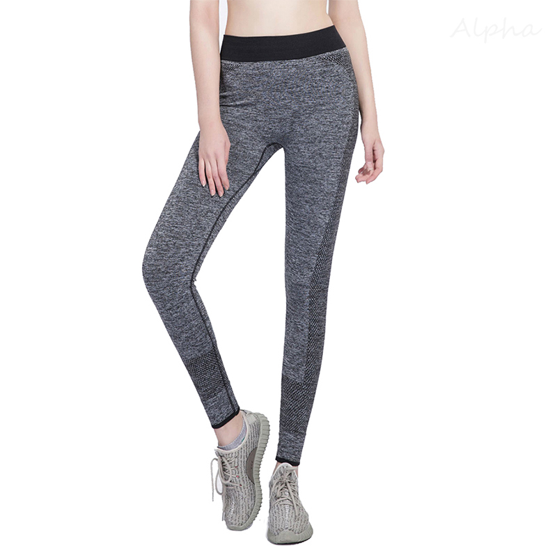 Quần legging dệt màu xám