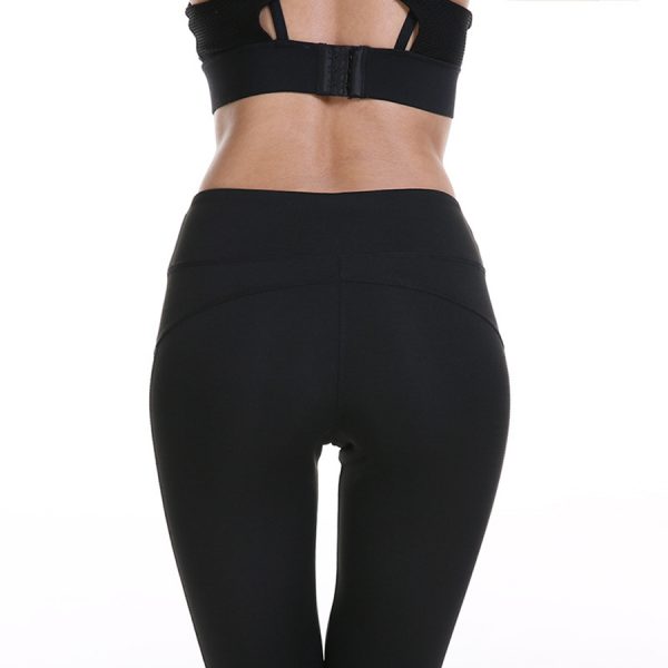 Quần legging snugly phối lưới đen