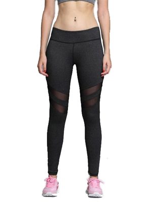 Quần legging tulle mesh màu đen