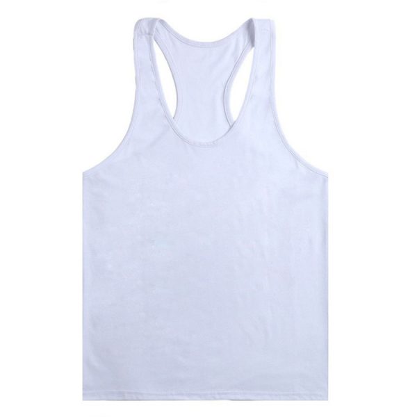 áo ba lỗ tập gym cổ chữ y trắng