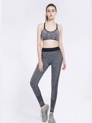 quần legging dệt phối màu