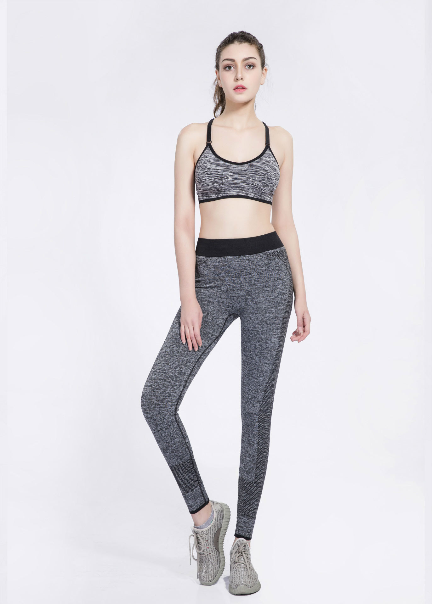 quần legging dệt phối màu