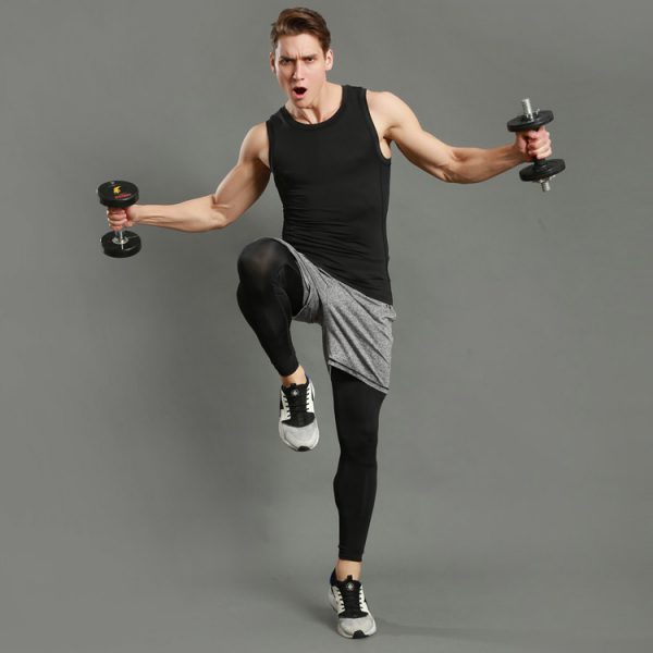 quần tập gym nam xám đẹp