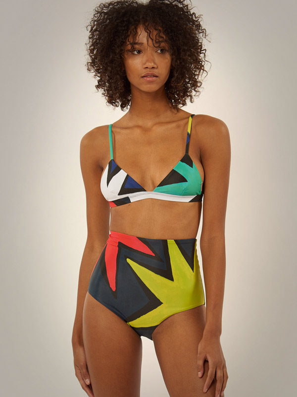 áo tắm bikini - Đồ bơi Nữ 360s Âu Mỹ hoạ tiết mùa hè