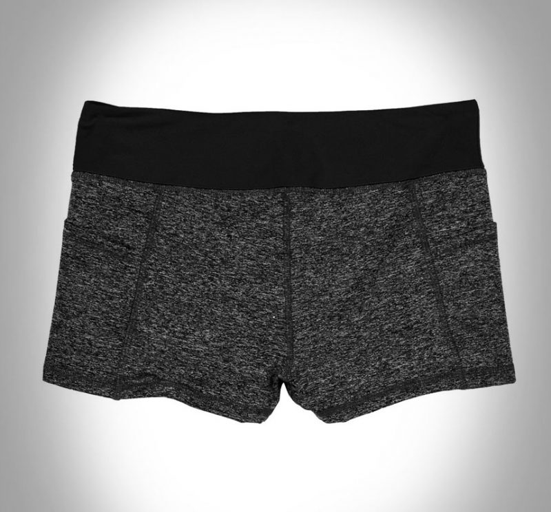 quần short thể thao nữ xám đen 360s