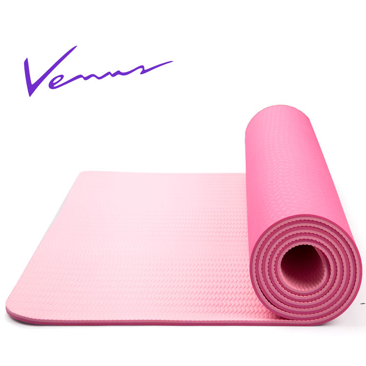 thảm tập yoga tpe 2 lớp 6mm 360s venus hồng