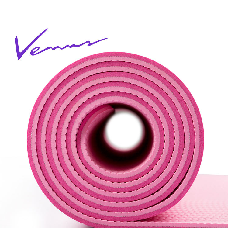 thảm tập yoga tpe 2 lớp 6mm 360s venus hồng