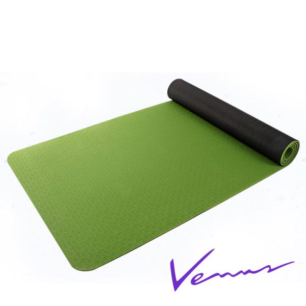 thảm tập yoga tpe 2 lớp 6mm 360s venus xanh lá