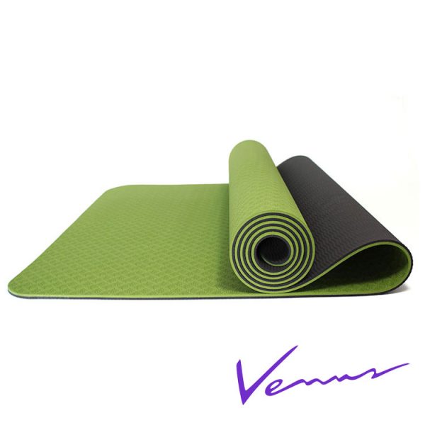 thảm tập yoga tpe 2 lớp 6mm 360s venus xanh lá
