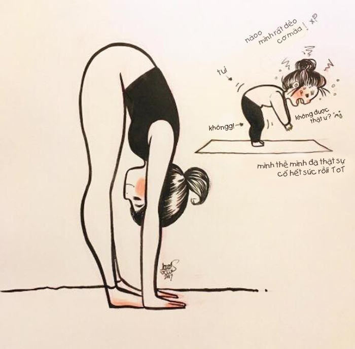 Yoga con nhà người ta