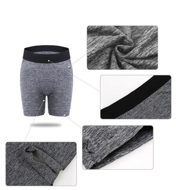 Quần short dệt xám