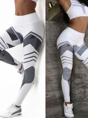 quần legging Leisure trắng phối xám