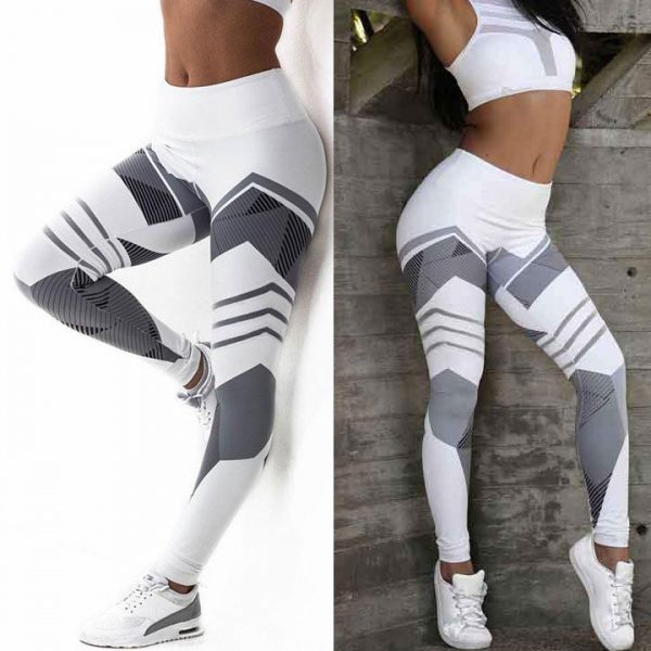 quần legging Leisure trắng phối xám