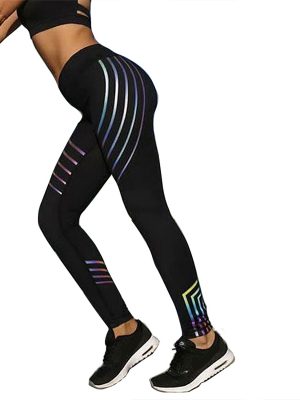 Quần legging rainbow màu đen