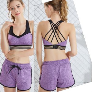 áo ngực thể thao super curl tím khoai môn