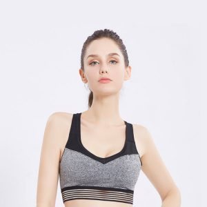 áo ngực thể thao super curl xám đen
