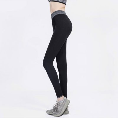 quần legging dệt đen