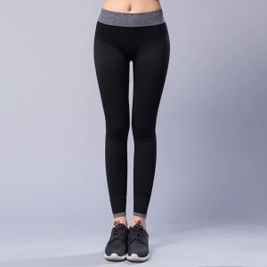 quần legging dệt đen