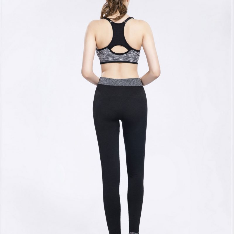 quần legging dệt đen