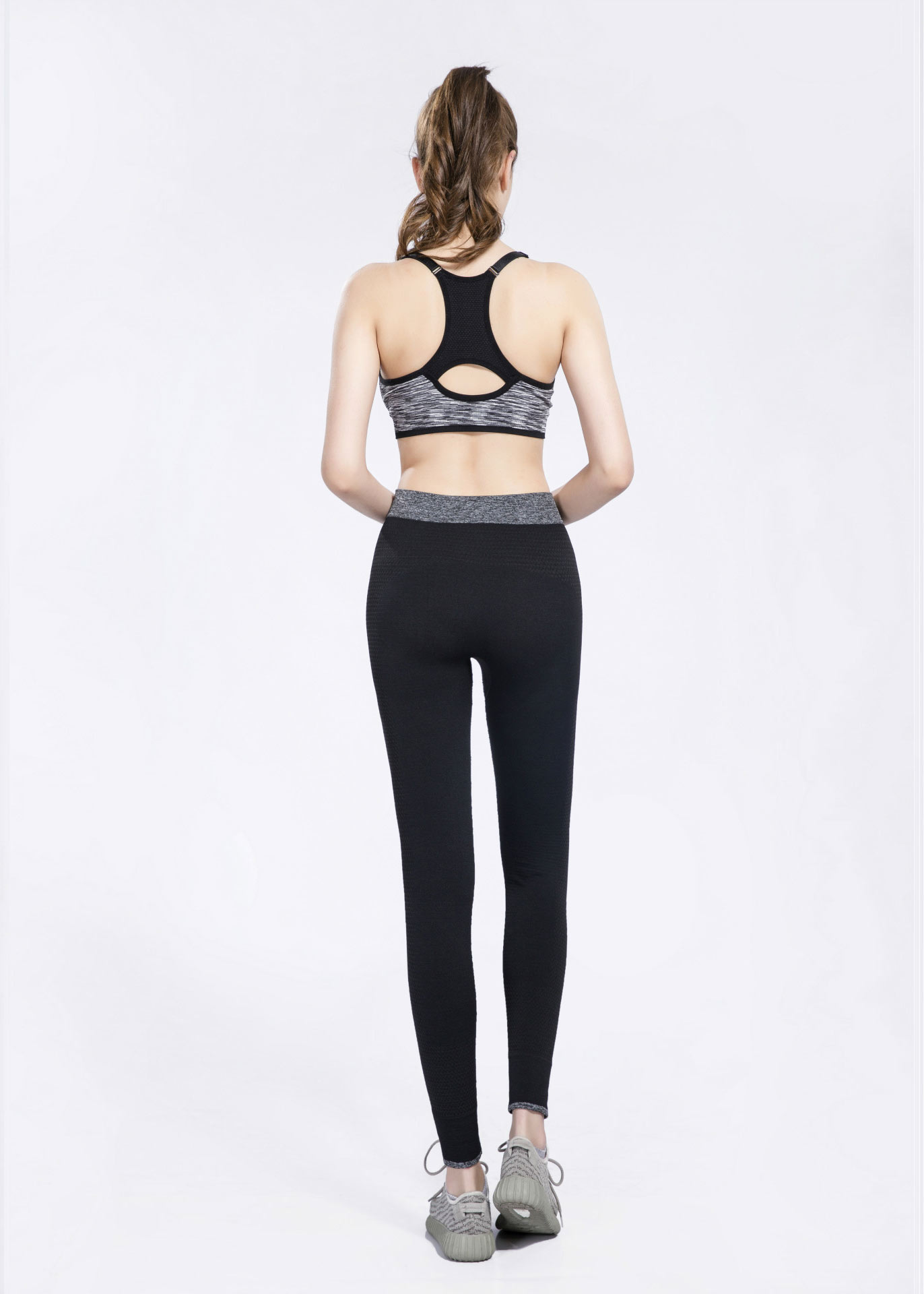 quần legging dệt đen