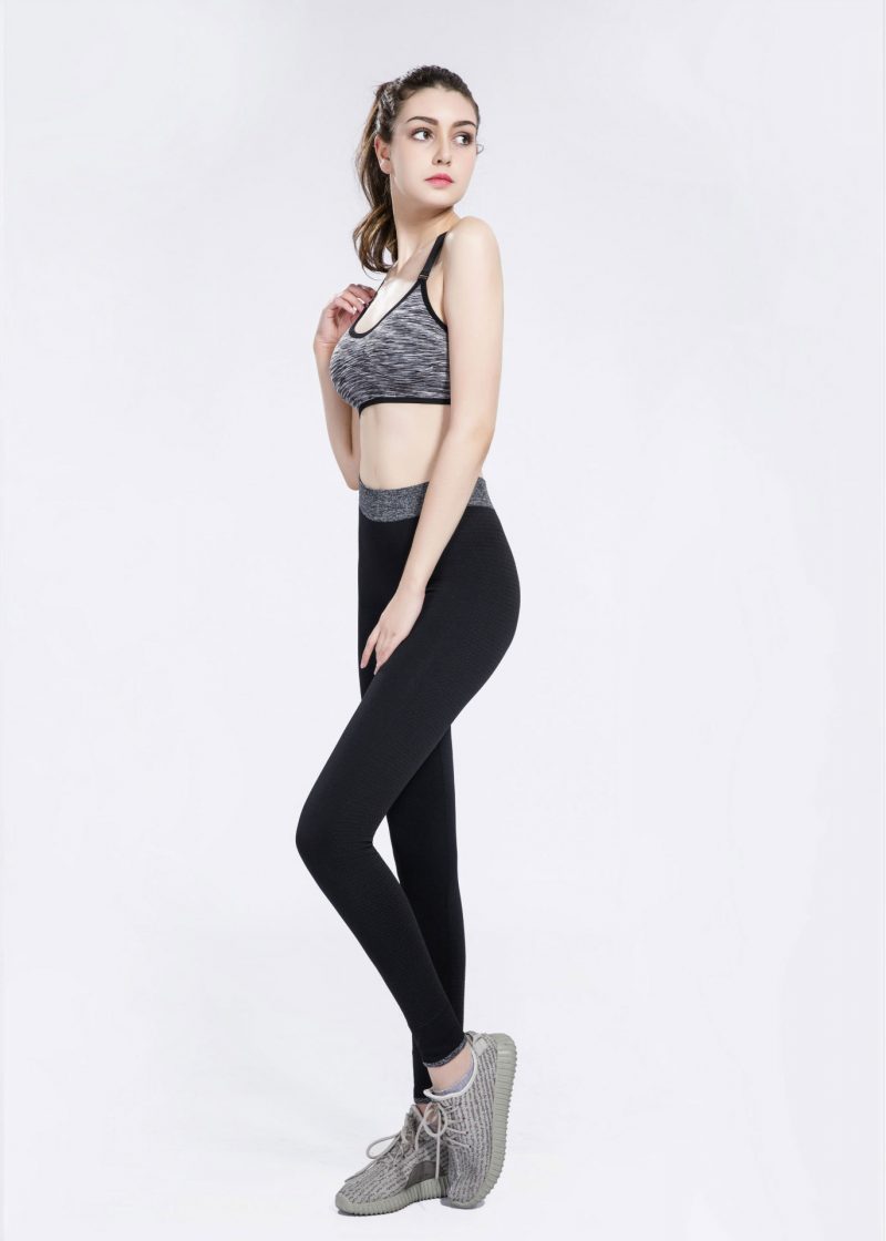 quần legging dệt đen
