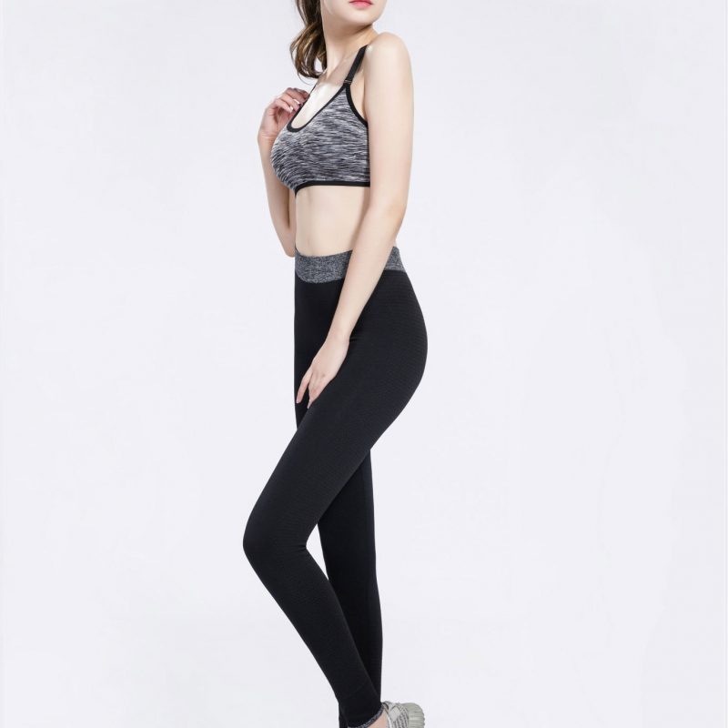 quần legging dệt đen