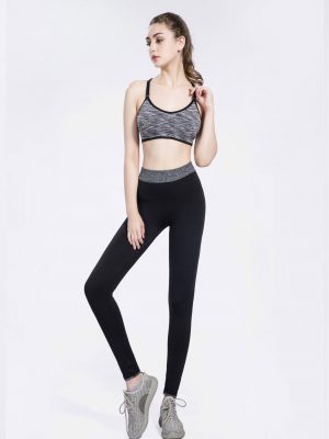 quần legging dệt đen