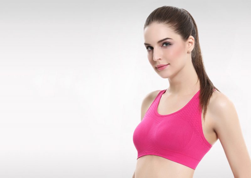 Bra strappy màu hồng