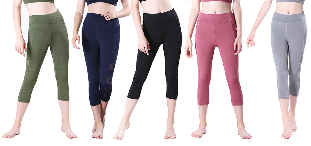 Quần legging lửng grid