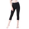 Quần legging lửng grid đen
