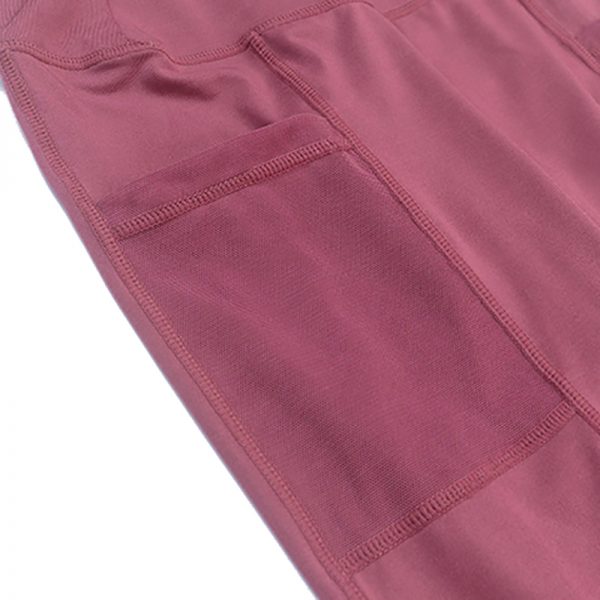 Quần legging lửng grid hồng