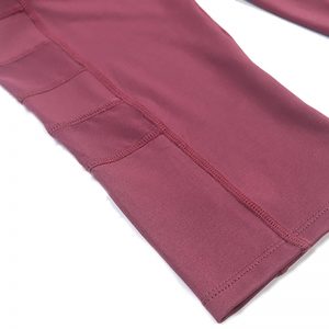Quần legging lửng grid hồng