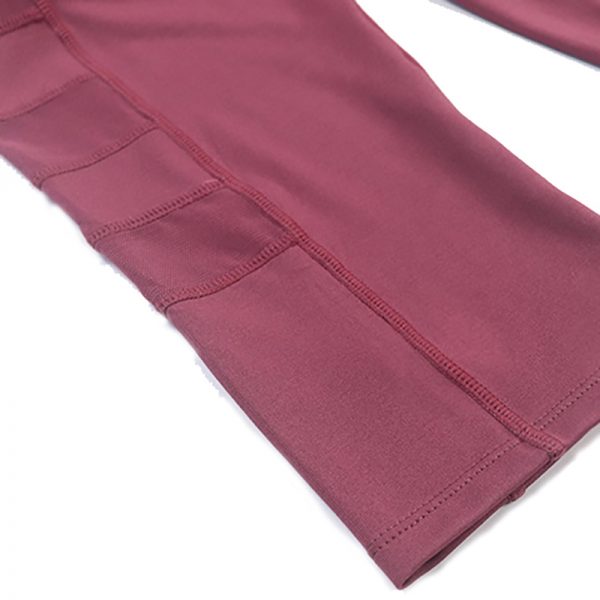 Quần legging lửng grid hồng