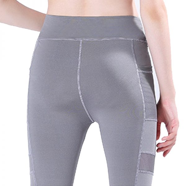 Quần legging lửng grid xám